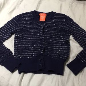 Joe fresh 3t navy silver cardigan nwot